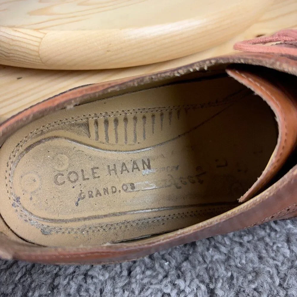 Cole Haan Grand OS Madison Wingtip Dress Shoe Men Size 10.5 Leather Derby Oxford